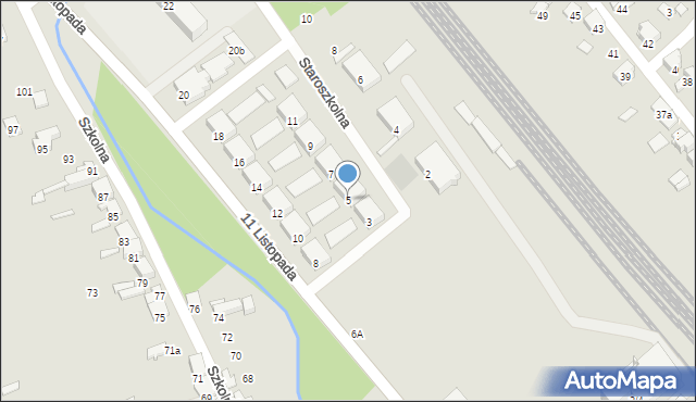 Zawiercie, Staroszkolna, 5, mapa Zawiercie