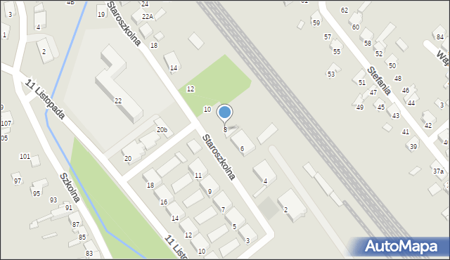 Zawiercie, Staroszkolna, 8, mapa Zawiercie