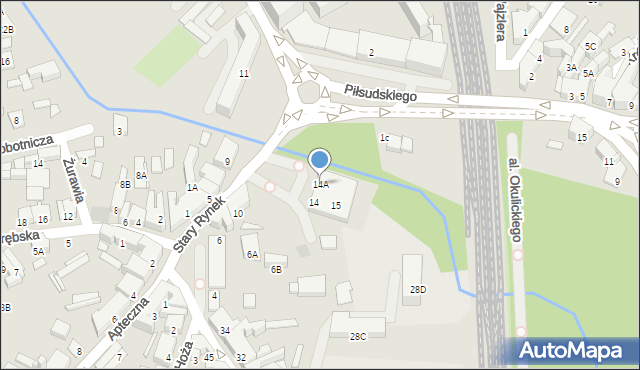 Zawiercie, Stary Rynek, 14A, mapa Zawiercie