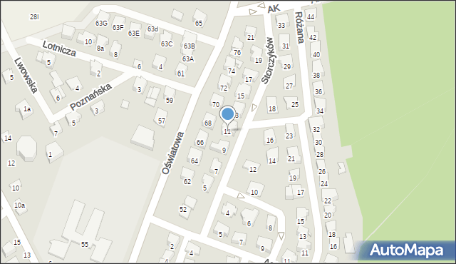 Zawiercie, Storczyków, 11, mapa Zawiercie