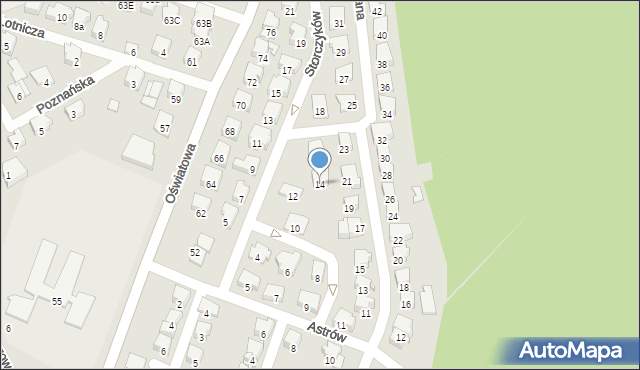 Zawiercie, Storczyków, 14, mapa Zawiercie