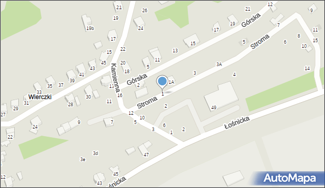 Zawiercie, Stroma, 1, mapa Zawiercie