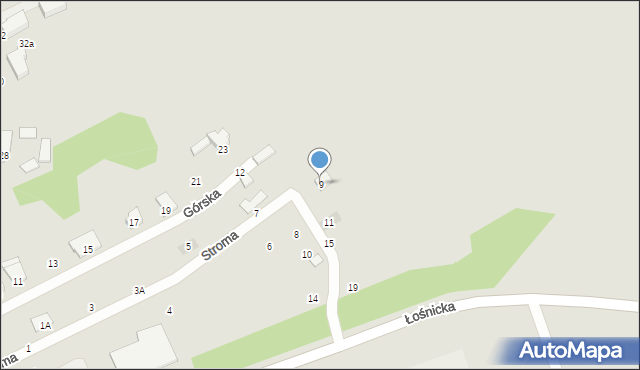 Zawiercie, Stroma, 9, mapa Zawiercie