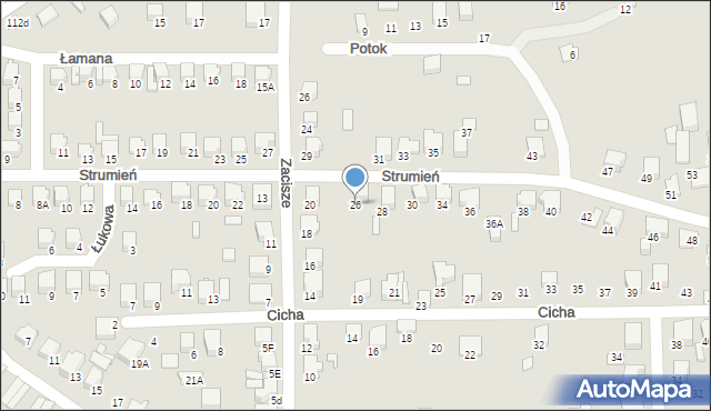 Zawiercie, Strumień, 26, mapa Zawiercie