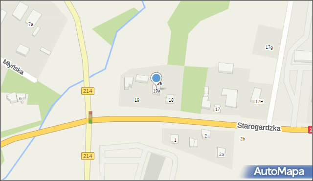 Zblewo, Starogardzka, 19a, mapa Zblewo