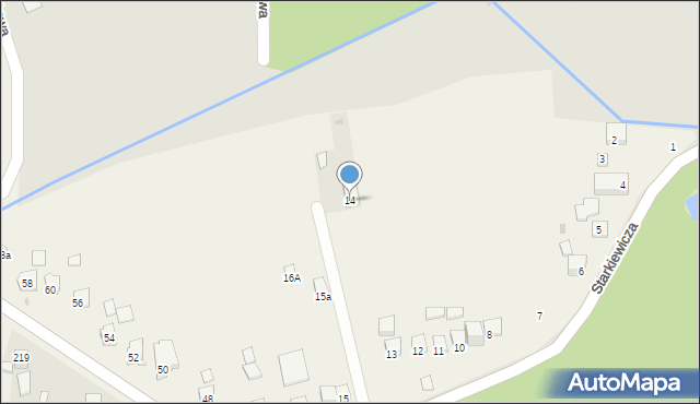 Zbludowice, Starkiewicza, 14, mapa Zbludowice