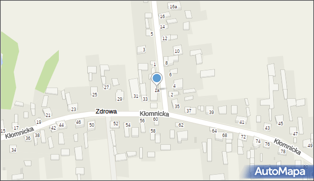 Zdrowa, Strażacka, 1a, mapa Zdrowa