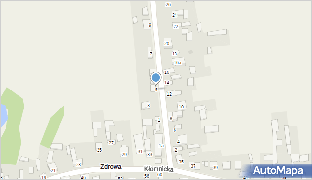 Zdrowa, Strażacka, 5, mapa Zdrowa