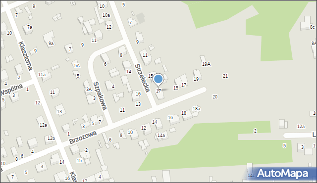 Zduńska Wola, Strzelecka, 17, mapa Zduńska Wola