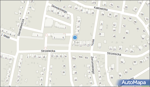 Zdzieszowice, Strzelecka, 7a, mapa Zdzieszowice