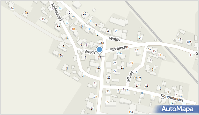 Żędowice, Strzelecka, 18, mapa Żędowice