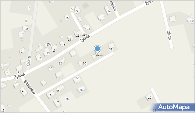 Żelistrzewo, Stolarska, 3D, mapa Żelistrzewo