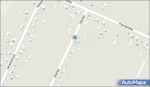 Zelów, Stanka Józefa, ks., 5, mapa Zelów