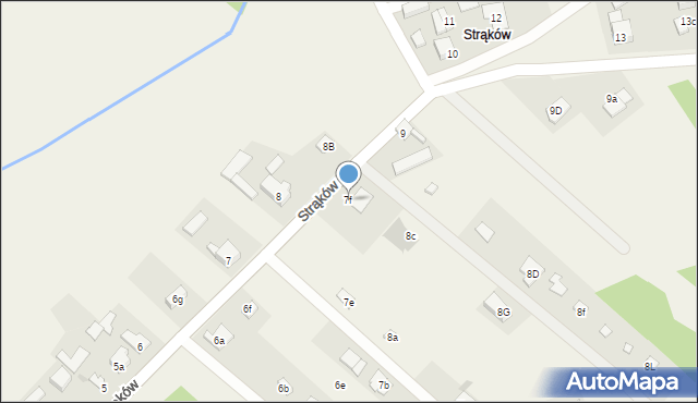 Zendek, Strąków, 7f, mapa Zendek