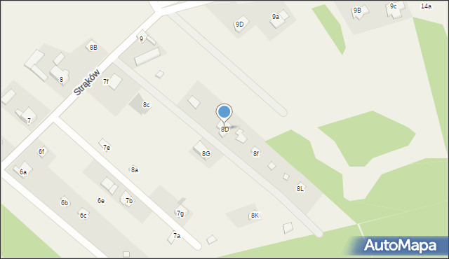 Zendek, Strąków, 8D, mapa Zendek