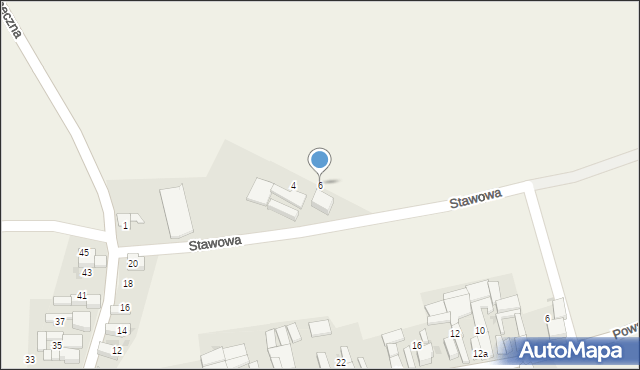 Żerdziny, Stawowa, 6, mapa Żerdziny