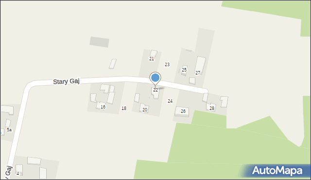 Żerkowice, Stary Gaj, 22, mapa Żerkowice