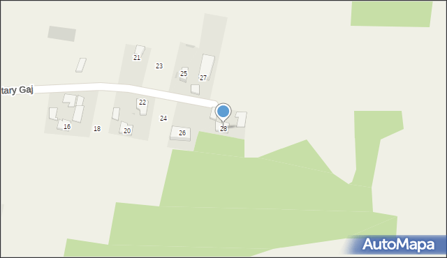 Żerkowice, Stary Gaj, 28, mapa Żerkowice