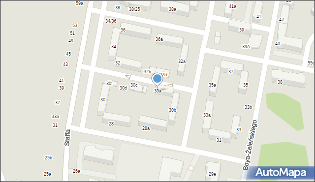Zgierz, Staffa Leopolda, 30a, mapa Zgierz
