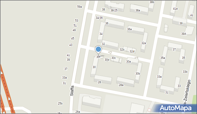 Zgierz, Staffa Leopolda, 30f, mapa Zgierz