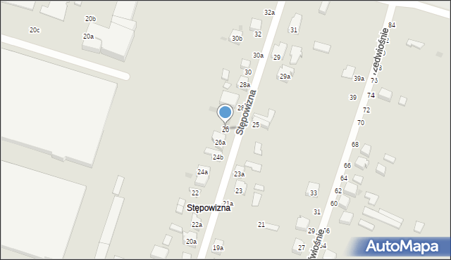 Zgierz, Stępowizna, 26, mapa Zgierz