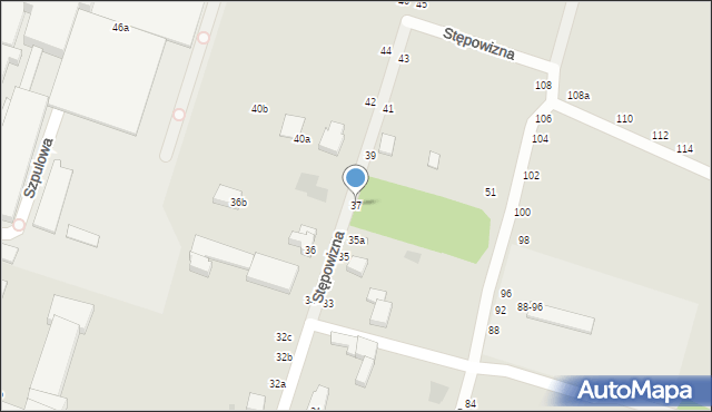 Zgierz, Stępowizna, 37, mapa Zgierz