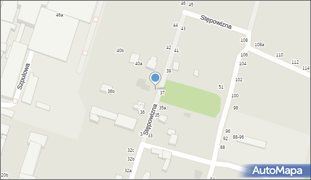 Zgierz, Stępowizna, 38, mapa Zgierz