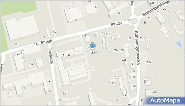Zgierz, Struga Andrzeja, 11d, mapa Zgierz