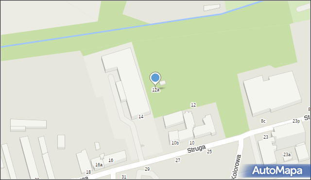 Zgierz, Struga Andrzeja, 12a, mapa Zgierz