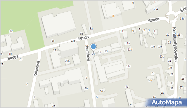 Zgierz, Struga Andrzeja, 21, mapa Zgierz