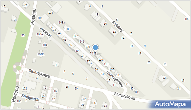Zgorzała, Storczykowa, 125, mapa Zgorzała