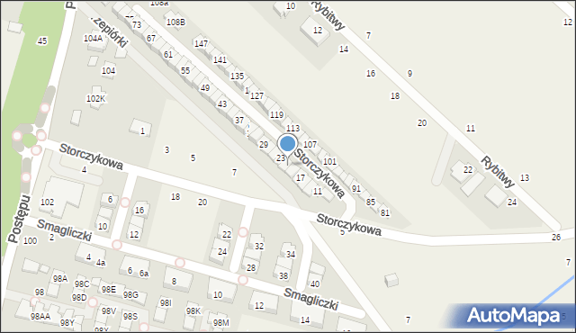 Zgorzała, Storczykowa, 21, mapa Zgorzała