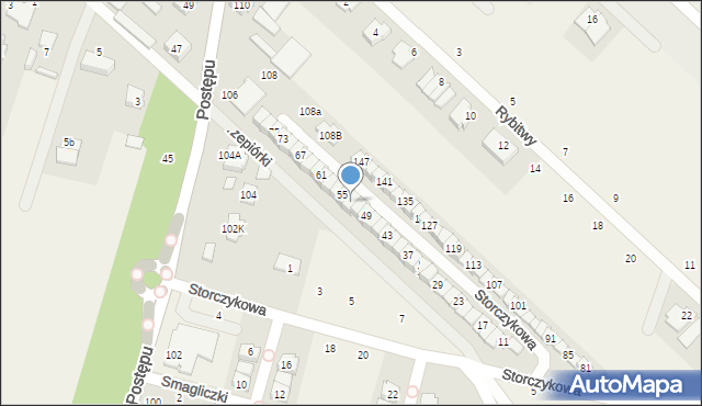 Zgorzała, Storczykowa, 53, mapa Zgorzała