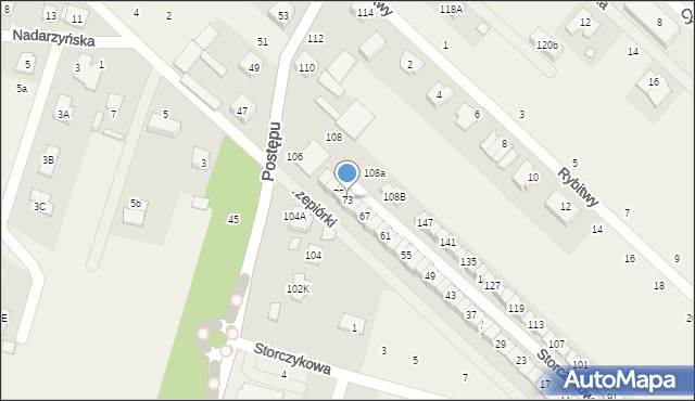 Zgorzała, Storczykowa, 73, mapa Zgorzała