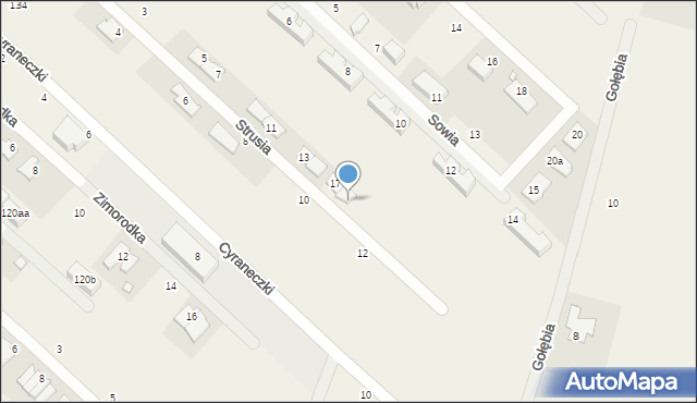 Zgorzała, Strusia, 19, mapa Zgorzała