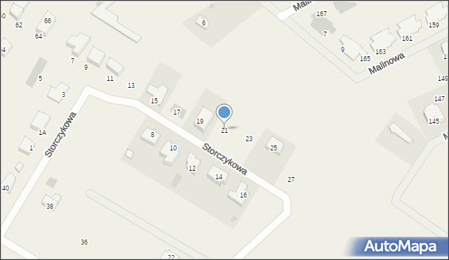 Zieleniewo, Storczykowa, 21, mapa Zieleniewo