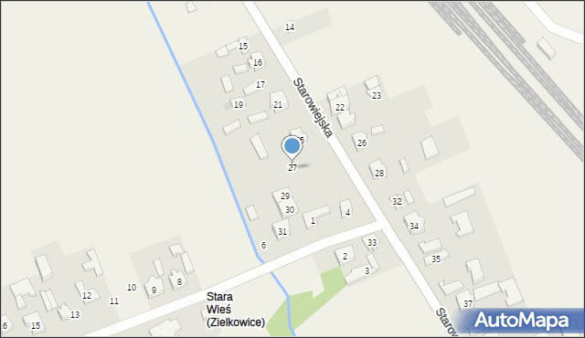 Zielkowice, Starowiejska, 27, mapa Zielkowice