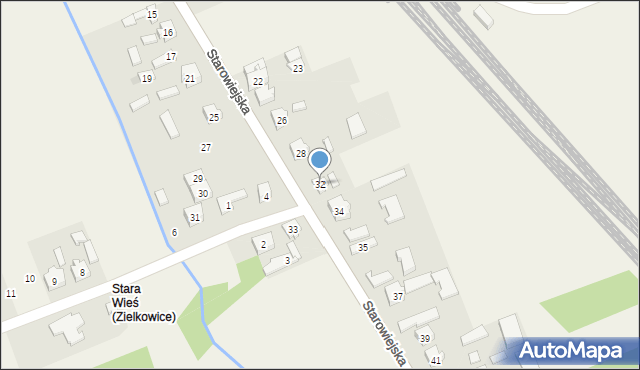Zielkowice, Starowiejska, 32, mapa Zielkowice