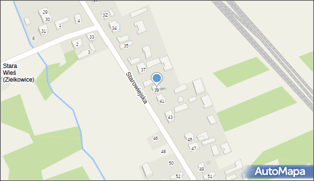 Zielkowice, Starowiejska, 39, mapa Zielkowice