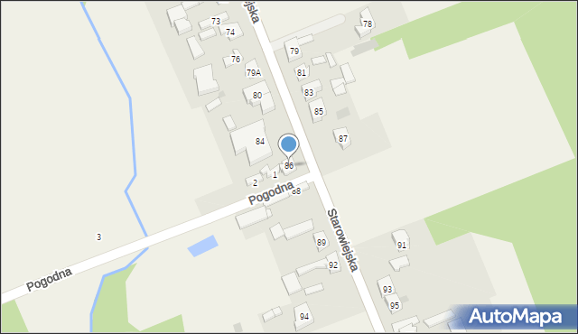 Zielkowice, Starowiejska, 86, mapa Zielkowice