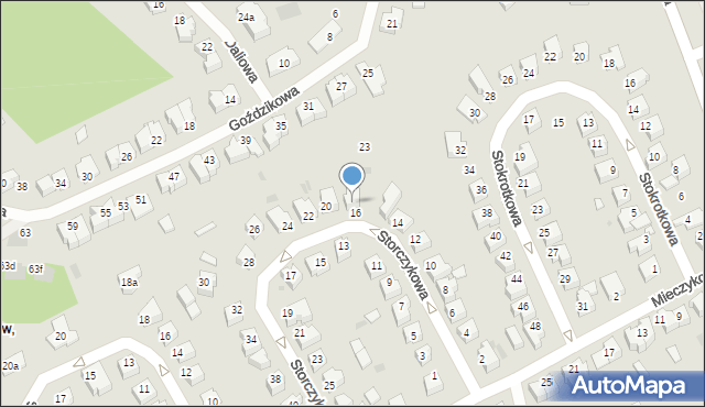 Zielona Góra, Storczykowa, 18, mapa Zielona Góra