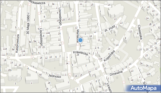 Zielona Góra, Stary Rynek, 3, mapa Zielona Góra