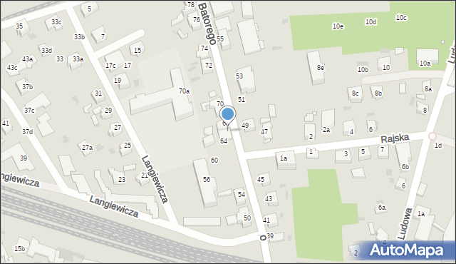 Zielona Góra, Stefana Batorego, 66, mapa Zielona Góra