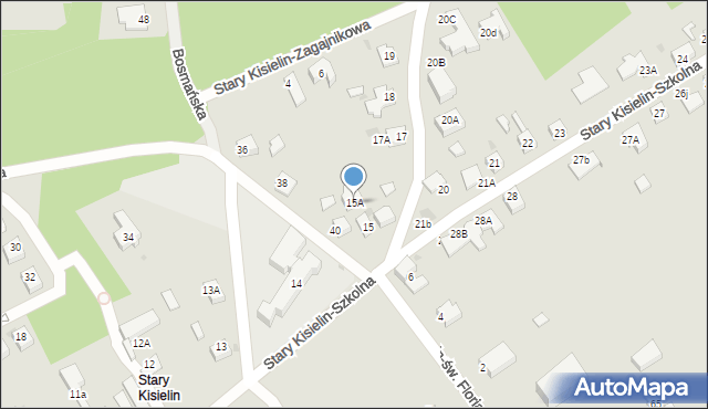 Zielona Góra, Stary Kisielin-Szkolna, 15A, mapa Zielona Góra