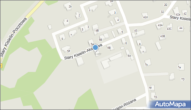Zielona Góra, Stary Kisielin-Wiosenna, 8C, mapa Zielona Góra