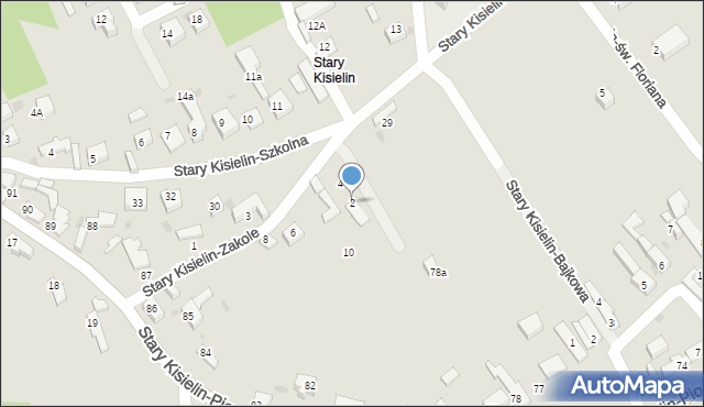 Zielona Góra, Stary Kisielin-Zakole, 2, mapa Zielona Góra