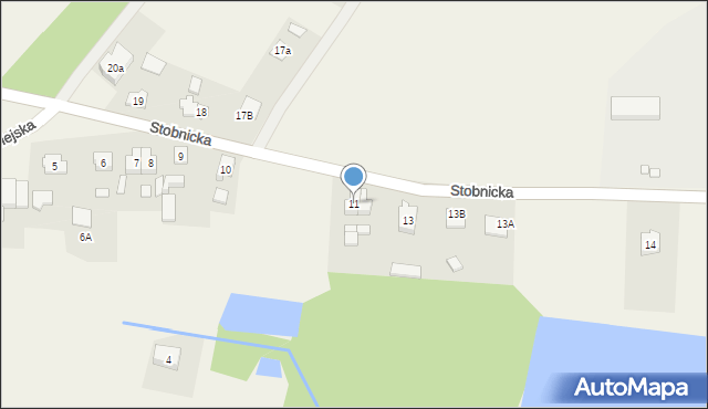 Zielonagóra, Stobnicka, 11, mapa Zielonagóra