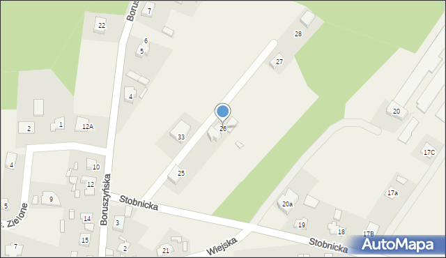 Zielonagóra, Stobnicka, 26, mapa Zielonagóra