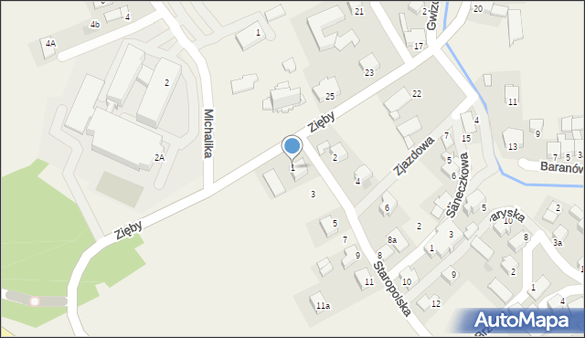 Zielonki, Staropolska, 1, mapa Zielonki