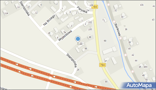 Zielonki, Staropolska, 22a, mapa Zielonki